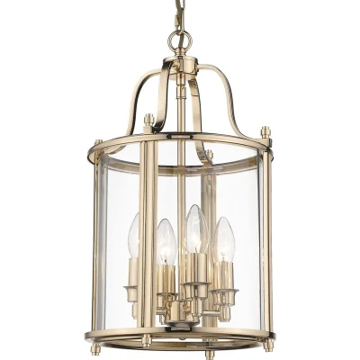 Image of New York 4 Light Lanterns Pendant Ceiling Gold, E14