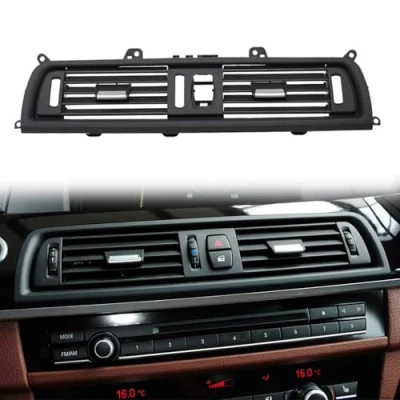 Image of TTCR II Front Air Grille, AC Vent Replacement Compatible with 5 series F10/F11, Middle Center Console Vent(Fit: 520 523 525 528 530 535 550 2010 2016)