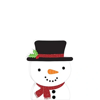 Image of Amscan 242435 Mdf Mini Standing Snowman