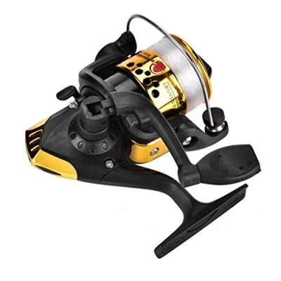 Image of Kuuleyn Plating Fishing Reel, 3Colors Freshwater Plastic Lightweight Spinning Reel Tackle Accessory for Fishing(Yellow)