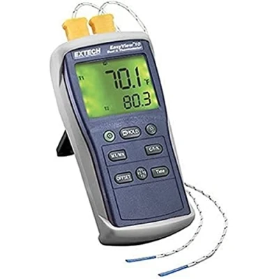 Image of Extech EXTEA10 Heavy Duty Dual Thermometer Type K Ea10