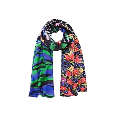 Image of Desigual Women&#039;s Scarf_HIGH Flowers, Brown, One Size