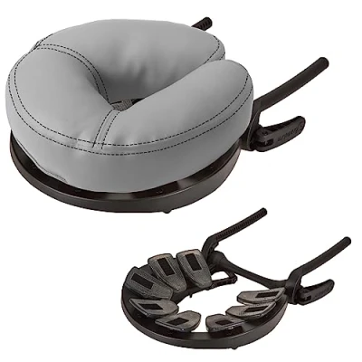 Image of EARTHLITE Massage Table Face Cradle CARESS Self Adjusting, Innovative Headrest with Luxurious Strata Pillow, Sterling