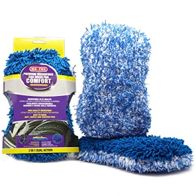 Image of MA FRA Mafra, Comfort Car Wash Pad, Microfiber Cloth with Double Action, Cleanses and Cleans Dirt, for a Deep Cleaning of the Bodywork