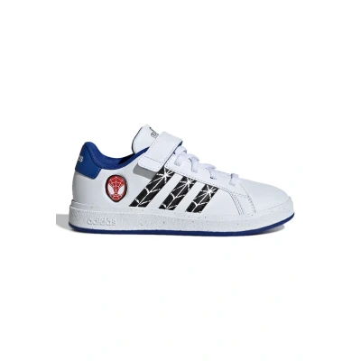 Image of adidas Performance Grandcourt Spiderman EL K Training shoe for kids, Size: 13.5K, Blue Imitation leather/ textile