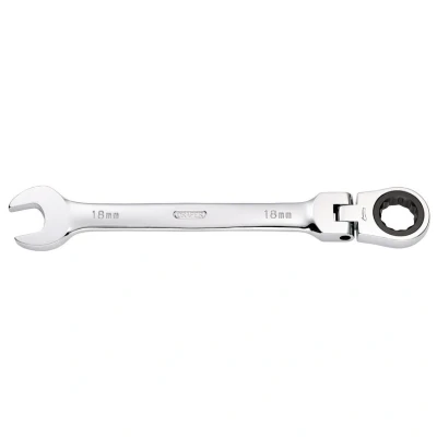 Image of Draper HI TORQ� Metric Flexible Head Ratchet Combination Spanner, 18mm