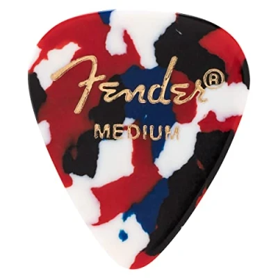 Image of Fender 351 Shape Classic Picks (12 Pack) for electric guitar, acoustic mandolin, and bass