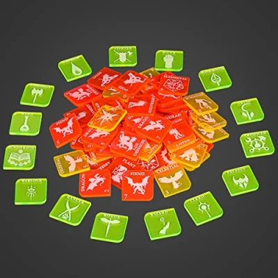 Image of CZYY D&amp;D Tabletop Game Tokens Fantasy RPG Hero and Monster Token Set of 112 Pieces Perfect for Dungeons &amp; Dragons Pathfinder (Acrylic)