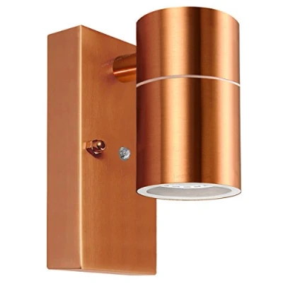 Image of Single Outdoor Wall Light Dusk Till Dawn Sensor Copper Finish IP65 ZLC097CDTD