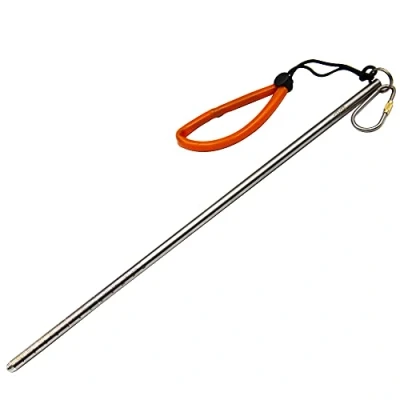 Image of TITO Titanium Scuba Diving 14&#039;&#039;/35cm alloy Lobster Tickle Pointer Stick/Measurement &amp; Lanyard (Titanium color)
