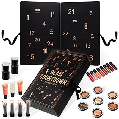 Image of Beauty Advent Calendar 2024 Makeup Set Pampering Skincare Countdown (Black)