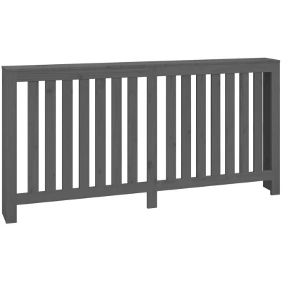 Image of vidaXL Radiator Cover Grey 169x19x84 cm Solid Wood Pine