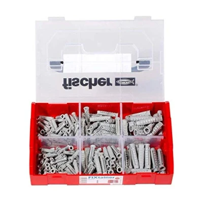 Image of Fischer Fixtainer 534090 Expansion Dowels SX Dowel Box 210 Pieces