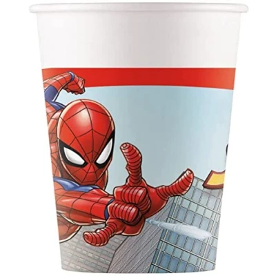 Image of Procos Folat 93864P FSC Spider Man Paper Cups 200 ml 8 pieces, 93864