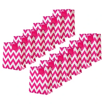 Image of Hallmark Multi Occasion Gift Bags Bundle 12 Medium Size In 1 Contemporary Pink Design