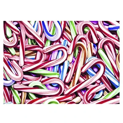 Image of Candy Cane Collage 1000 Piece Jigsaw Puzzle