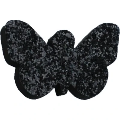 Image of Black Glitter Butterfly Car Aerial Ball Antenna Topper (one P&amp;P charge no matter how many items you buy from Aerialballs.)