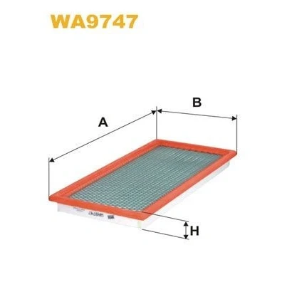 Image of K04891694AA, K04891695AA, K4891694AA Air Filter WIX FILTERS WA9747 30mm 168mm 327mm Insert JEEP: Patriot, Compass, DODGE: Caliber Hatchback