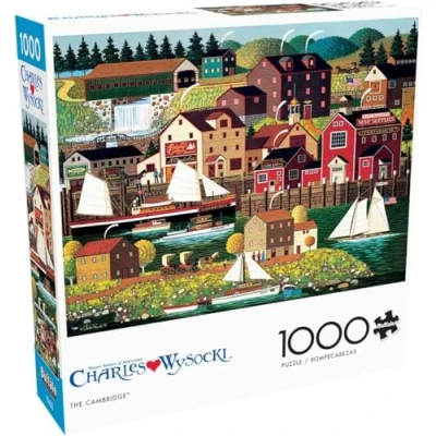 Image of Buffalo Games Charles Wysocki The Cambridge 1000 Piece Jigsaw Puzzle for Adults Challenging Perfect Game Nights Finished Size 26.75 x 19.75