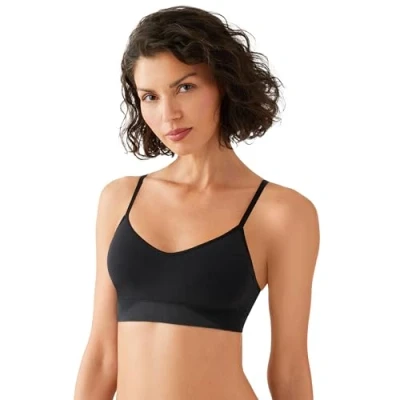 Image of Wacoal Women&#039;s B Smooth Bralette Bra, Black, S