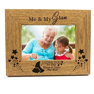 Image of ukgiftstoreonline Me and My Gran Love You To The Moon Photo Frame Gift (4 x 6 Inch)