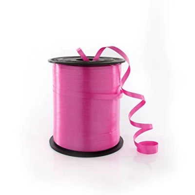 Image of LOVETRENDS Curling Ribbon Hot Pink 250m Reel of Great for Balloon Decorations and Gift Wrapping