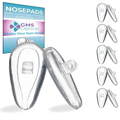 Image of 5 Pairs Very Soft Air Chamber Silicone Screw in Nose Pads Nosepads for Sensitive Skin