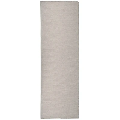 Image of vidaXL Outdoor Flatweave Rug 80x250 cm Taupe