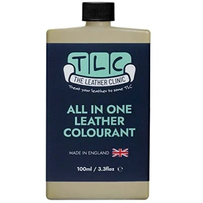 Image of The Leather Clinic All in One Colourant Self Seal Dye Repair Paint Recolour Furniture, Sofas, Car Seats (Beige, 100ml)