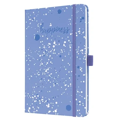 Image of SIGEL JN339 Jolie Notebook violet Happiness lined 13,5 x 20,3 cm hardcover 174 pages