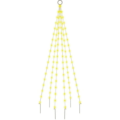 Image of vidaXL Christmas Tree on Flagpole Warm White 108 LEDs 180 cm