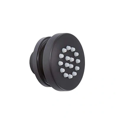 Image of Milano Nero Modern Front Fix Bathroom Shower Round Body Jet Black