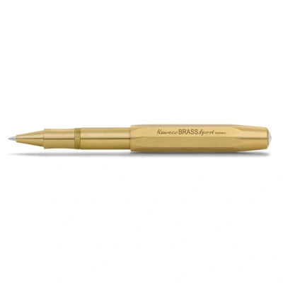 Image of Kaweco Brass SPORT Gel/Ballpoint Pen I Including 0.7 mm Rollerball Refill for Left Handed and Right Users in Classic Design with Ceramic Ball Gel 13.0 cm