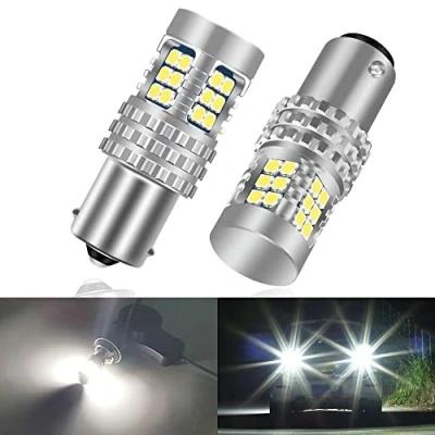 Image of UPXSXT 2PCS 1156 BA15S P21W Reverse Lights Bulb,12 24V 1600LM 3030 24SMD 300% Brighter Waterproof LED Automotive Replace Bulbs (White)