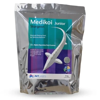 Image of NT Labs Medikoi Sturgeon Multi Season, Complete Feed For Sturgeon, Ideal All Year Round Feeding, Fast Sinking Pellet, Highly Palatable Pond Fish (5 kg)(2 mm)(Junior)