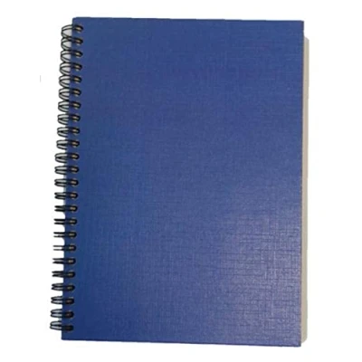Image of Victor Stationery A5 Wirebound Hard Cover Notebook, Ruled, 160 Pages, Blue, Pack of 5