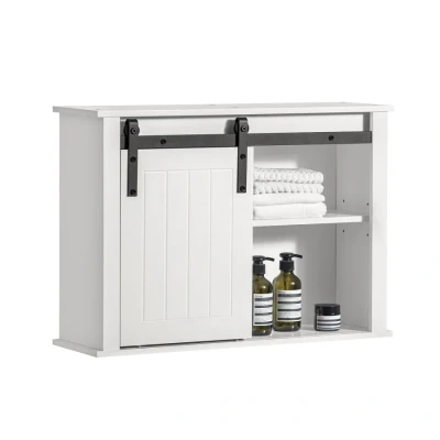 Image of Sobuy Bathroom Wall Cabinet Mounted Storage Cabinet,BZR71 W