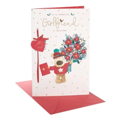 Image of Boofle Christmas Card for Girlfriend Cute Design
