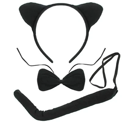 Image of Zac&#039;s Alter Ego Party Cosplay Costume Fancy Dress Instant Black Cat Kit Ideal for World Book Day