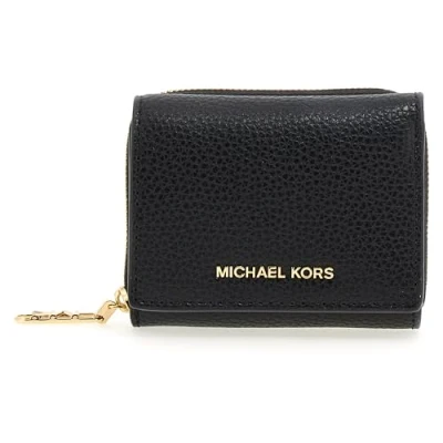 Image of Michael Kors Empire Trifold Wallet Wallet, Women&#039;s, Size: One Size, Black