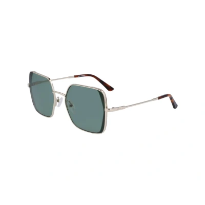 Image of Karl Lagerfeld KL341S Sunglasses, 711 Shiny Gold, 56