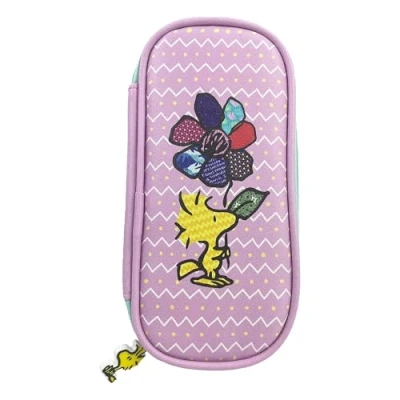 Image of Snoopy Pencil Case, Holder, Makeup Bag, Stationery, Office, School Supplies, Organizer, Pink, Official Product (CyP Brands)