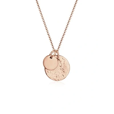 Image of Elli Necklace Ladies Plate Coins Geo Organic Look in 925 Sterling Silver