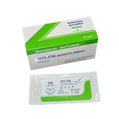 Image of Nylon Monofilament Thread (4/0 USP 12 Pack) Best Suture Practice Thread, For Medical Students, Doctors, Dental, Nurses and Veterinarians