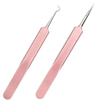 Image of Precision Tweezers Set Professional Stainless Steel Straight and Curved Pointed Fine Tips Tweezer for Men/Women Splinter Facial Ingrown Hair Removal Blackhead Whiteheads Makeup Eyelash Extension