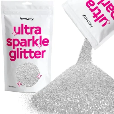 Image of Glitter Silver Ultra Sparkle Sequins Nail Face Festival Christmas Halloween Makeup Microfine 100g / 3.5oz