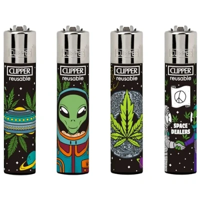 Image of ksp partners ltd e commerce 4 x clipper lighters PARTY SKULLS