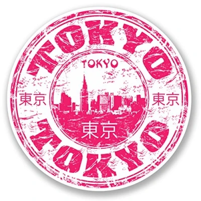 Image of 2 x Tokyo Japan Vinyl Sticker Decal Luggage Travel Tag Label Map Flag #5775 (10cm 10cm)