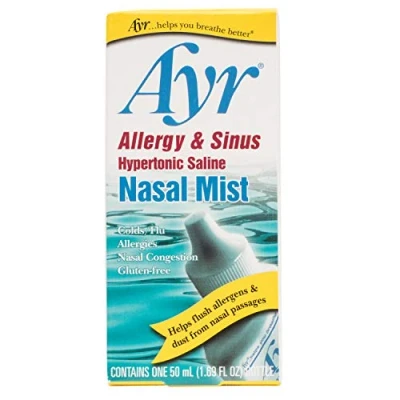 Image of Ayr Allergy &amp; Sinus Hypertonic Saline Nasal Mist, 1.69 Ounce Spray Bottle
