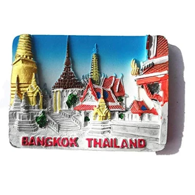 Image of 3D Bangkok Thailand Fridge magnet souvenir gift,Home &amp; Kitchen Decoration magnetic sticker refrigerator collection